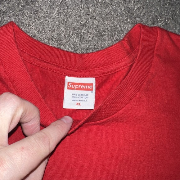 Supreme Motion Logo T Shirt Size XL Red - Picture 3 of 6